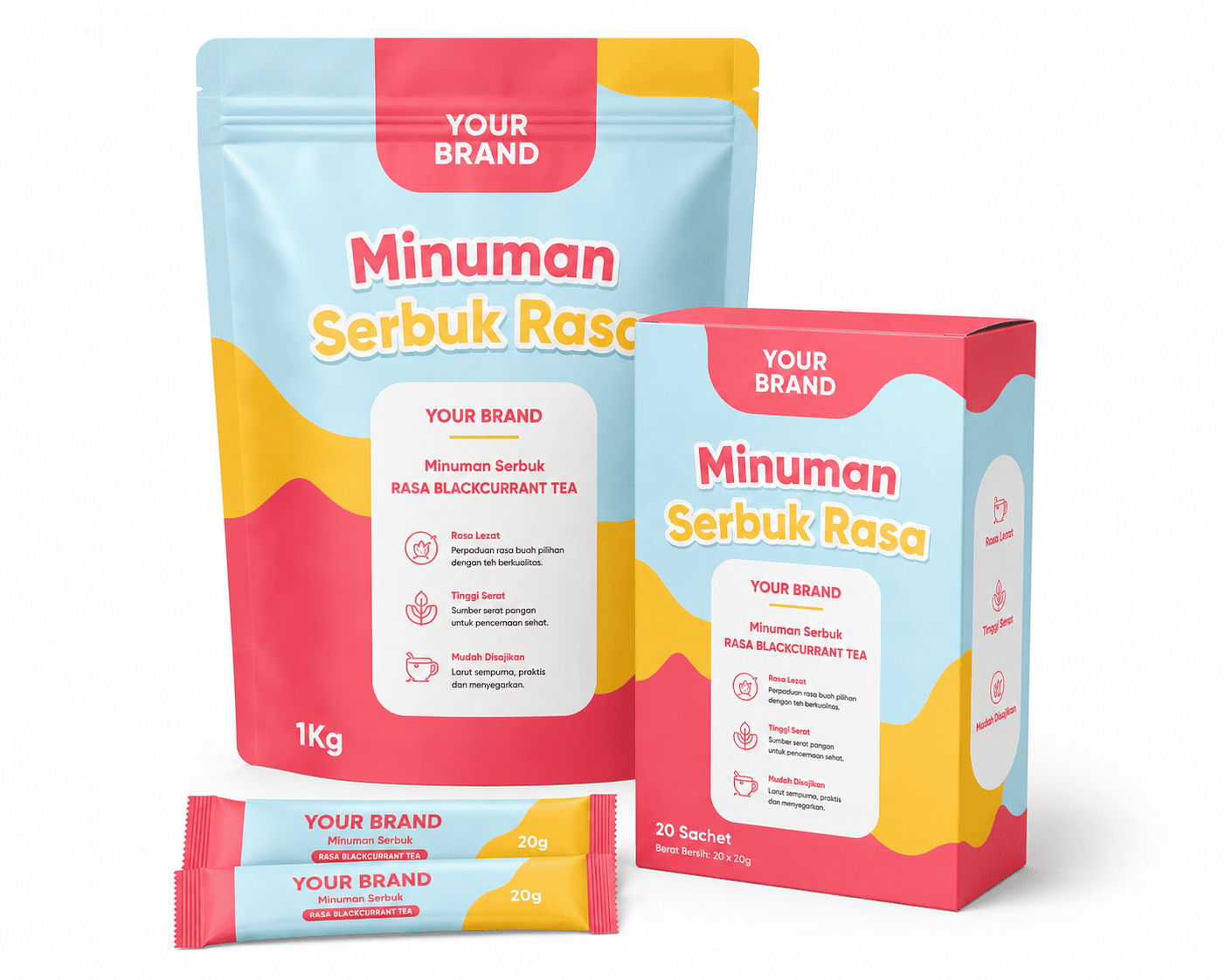 Minuman Kotak, Pouch, Serbuk